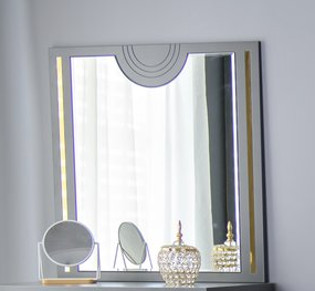 Подзеркальник с зеркалом Луиза Антрацит