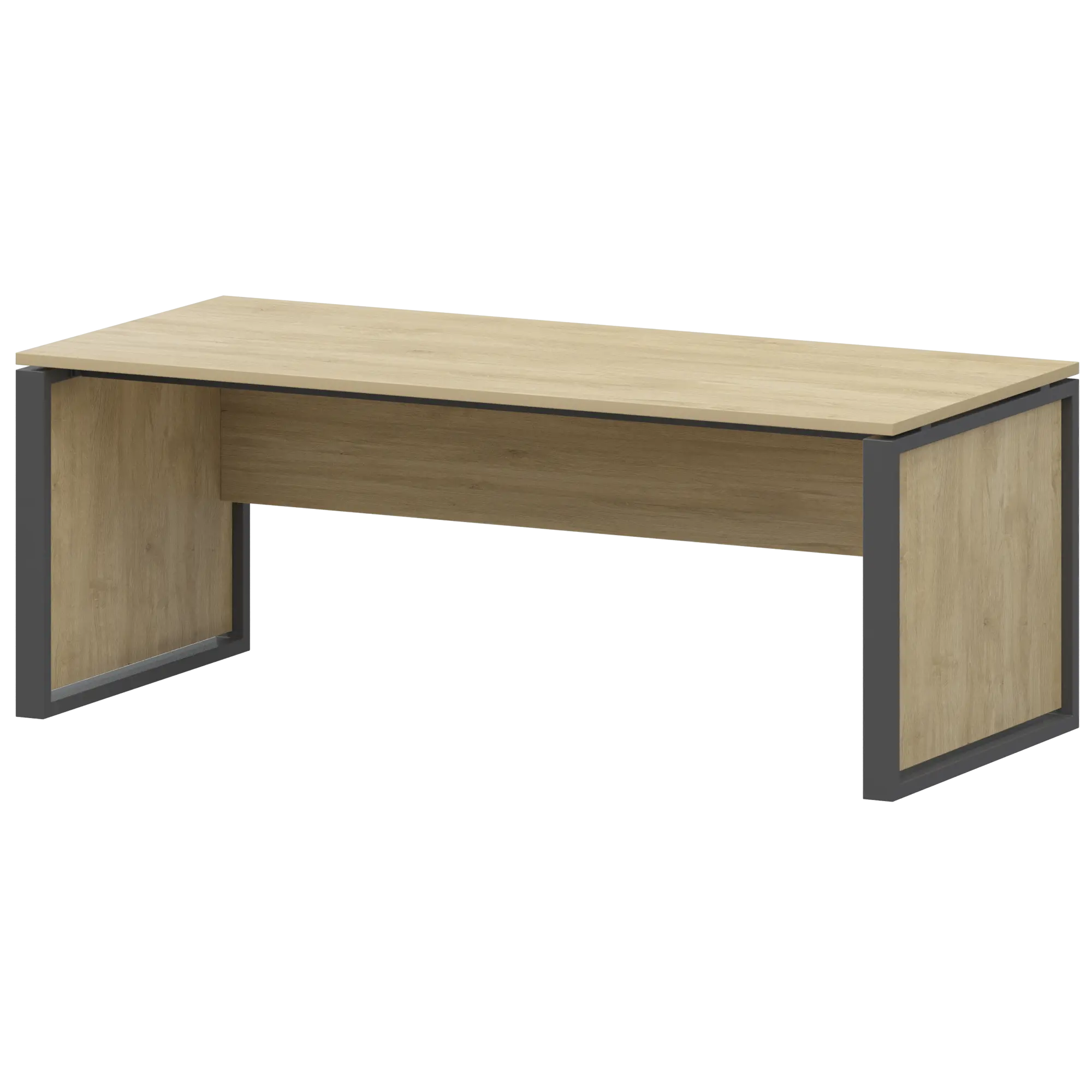 Стол руководителя Аргентум-М НТМ-180-КМК Баттл Рок/Антрацит