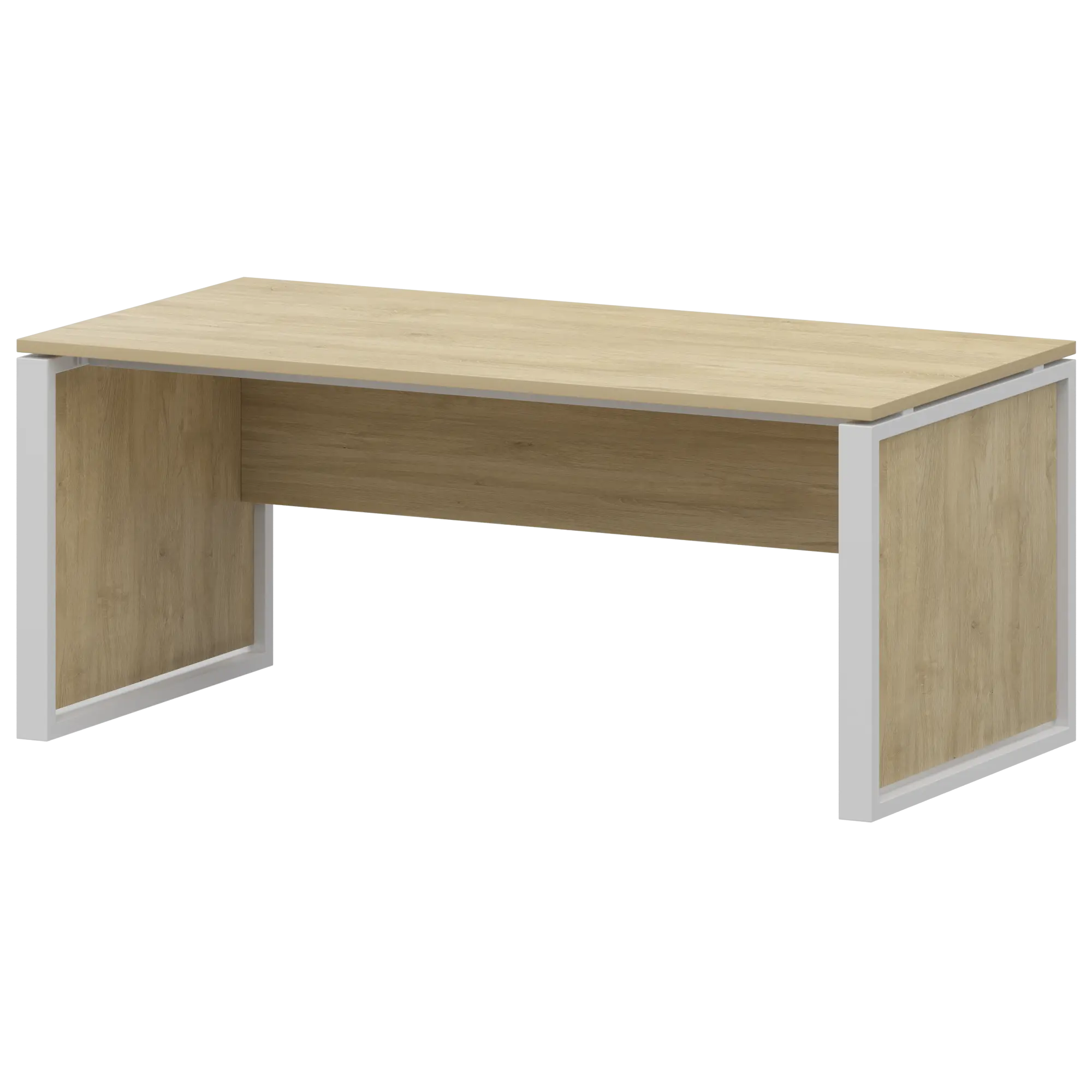 Стол руководителя Аргентум-М НТМ-160-КМК Баттл Рок/Белый