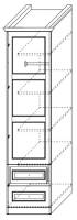 Шкаф 1-дверный глухой с ящиками ш.500 в.2030 гл.520 (лев/прав)