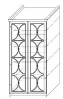 Шкаф 2-х дверный с зеркалом ш.1000 в.2030 гл.520_6b