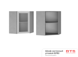 6УВ2 Шкаф настенный угловой со стеклом Арабика