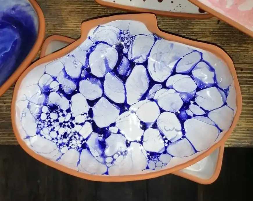 Керамическая тарелка "Ракушка"